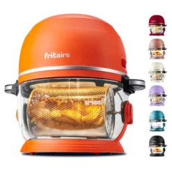 Fritaire Non-Toxic Air Fryer - Glass Air Fryer, 5qt, Teflon-Free, PFOA- Free, W/ Accessories - Rotisserie And Tumbling Basket -Target KitchenAid GUEST 93b637dd fb27 4000 a744 60dfb3d3a6b1