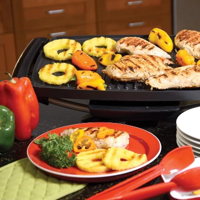 George Foreman 12-Serving Indoor/Outdoor Rectangular Electric Grill, Red, GFO201R 12 George Foreman 12-Serving Indoor/Outdoor Rectangular Electric Grill, Red, GFO201R - Image 10