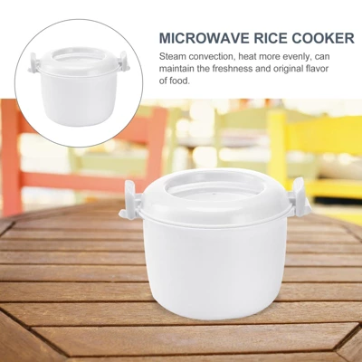 Itopfox Microwave Rice Cooker With Steamer Basket, Lid & Locking Clip For Cooking Rice, Vegetables, Soup & More In Microwave, Reusable & Food Safe 6 Itopfox Microwave Rice Cooker With Steamer Basket, Lid & Locking Clip For Cooking Rice, Vegetables, Soup & More In Microwave, Reusable & Food Safe - Image 4
