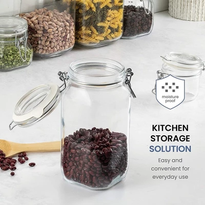 Bormioli Rocco Fido Glass Jar - 67.75 Oz Large Airtight Containers With Clamp Lids & Rubber Seals, BPA-Free Italian Jar - (Set Of 2) 6 Bormioli Rocco Fido Glass Jar - 67.75 Oz Large Airtight Containers With Clamp Lids & Rubber Seals, BPA-Free Italian Jar - (Set Of 2) - Image 4