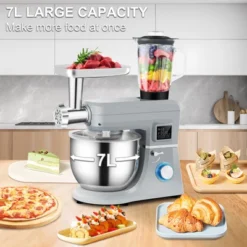 VEVOR 5 IN 1 Stand Mixer, 660W Tilt-Head Multifunctional Electric Mixer With 6 Speeds LCD Screen Timing, 7.4 Qt Stainless Bowl, Dough Hook -Target KitchenAid GUEST 949016e5 9705 4b51 a968 07d7a261a59b