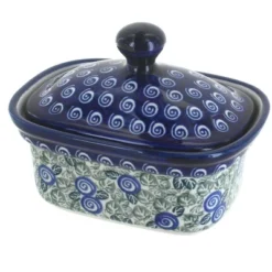 Blue Rose Polish Pottery 1188 Zaklady Butter Tub -Target KitchenAid GUEST 94913501 1821 4dd8 a7f3 a58460161c9d