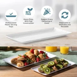 Posh Setting 6.25 X 14 Inch Rectangle White Plastic Serving Tray - 5 Pack 8 Posh Setting 6.25 X 14 Inch Rectangle White Plastic Serving Tray - 5 Pack -Target KitchenAid GUEST 94a389a1 7b65 4a8e ac0e 3efc9354ce25