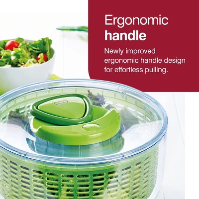Zyliss Easy Spin Salad Spinner - Green/White, Large 4 Zyliss Easy Spin Salad Spinner - Green/White, Large - Image 2