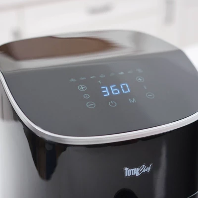 Total Chef Digital Air Fryer 5 Qt 8 Cooking Presets Touch Controls: Black, 1300W, Grill & Bake, Dishwasher-Safe Parts 4 Total Chef Digital Air Fryer 5 Qt 8 Cooking Presets Touch Controls: Black, 1300W, Grill & Bake, Dishwasher-Safe Parts - Image 2