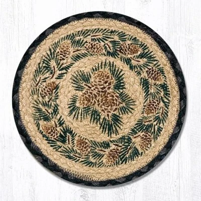 Earth Rugs Pinecone Round Trivet – Rustic Cabin Kitchen Hot Pad 10"x10" 5 Earth Rugs Pinecone Round Trivet – Rustic Cabin Kitchen Hot Pad 10"x10" - Image 3