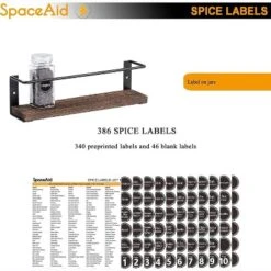 4 Pack Spice Rack Wall Mount With 24 Jars, 386 Label(Black) -Target KitchenAid GUEST 95cdb8be 56de 47fb 94f4 68fcc820bc4d