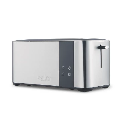 Salton Stainless Steel Countdown Long Slot Toaster 4 Slice With Extra Wide 1.5" Slots For Bagels, Waffles, Artisan Specialty Breads, 6 Shade Settings 3 Salton Stainless Steel Countdown Long Slot Toaster 4 Slice With Extra Wide 1.5" Slots For Bagels, Waffles, Artisan Specialty Breads, 6 Shade Settings