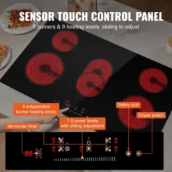 VEVOR Electric Cooktop, 36 Inch 5 Burners Built-in Electric Stove Top, 8600W Ceramic Top Radiant Cooktop With Glass Panel, Touch Control, Timer 12 VEVOR Electric Cooktop, 36 Inch 5 Burners Built-in Electric Stove Top, 8600W Ceramic Top Radiant Cooktop With Glass Panel, Touch Control, Timer -Target KitchenAid GUEST 966f7307 d4c5 4b3c b658 59885ce92c6a