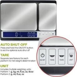 Smart Weigh Digital Kitchen Scale Dual Platform 10 Kilograms X 0.01 Grams High Precision -Target KitchenAid GUEST 9688725d 993d 4c51 8ce7 cb3ac343259b