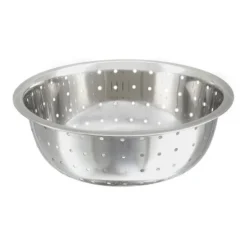 Winco Chinese Style Colander, Stainless Steel, 5mm Holes