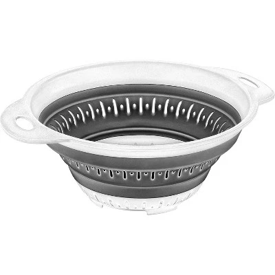 Collapsible Colanders (Strainers) For Fruit Vegetable Food Sizes 8" - 2 Quart (grey) 5 Collapsible Colanders (Strainers) For Fruit Vegetable Food Sizes 8" - 2 Quart (grey) - Image 3