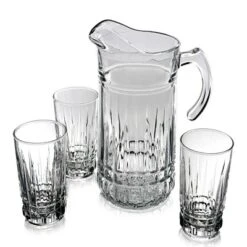 Slickblue Fluted Romanesque Design Cristalline Beverage Set – Includes 65 Oz Pitcher & 6 Tumblers -Target KitchenAid GUEST 97dca627 5186 45cb b658 73bba140a6f6