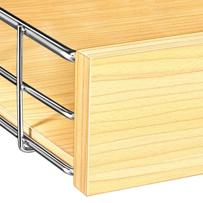 Lynk Professional Select Slide Out Wood Cabinet Organizer - Pull Out Under Cabinet Sliding Wood Shelf - 20" X 21" - Wood And Chrome 6 Lynk Professional Select Slide Out Wood Cabinet Organizer - Pull Out Under Cabinet Sliding Wood Shelf - 20" X 21" - Wood And Chrome - Image 4