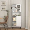 GlasFlength Kitchen Storage Farmhouse Kitchen Pantry Cabinet Freestanding Cupboard Accent Storage Cabinet For Kitchen, White, 23.62"*13.78"*63" -Target KitchenAid GUEST 98422ec6 9dab 4f9d b720 0b2fd51bb6b0