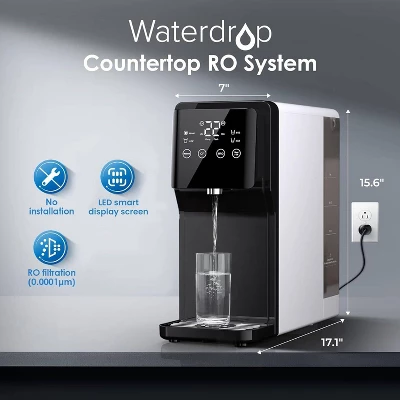 Waterdrop N1 Countertop Reverse Osmosis System, 4 Stage, 3:1 Pure To Drain, Extra Three WD-N1-CF Extra WD-N1-MRO Replacement Filter 3 Waterdrop N1 Countertop Reverse Osmosis System, 4 Stage, 3:1 Pure To Drain, Extra Three WD-N1-CF Extra WD-N1-MRO Replacement Filter