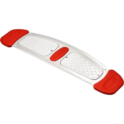 Rachael Ray Stainless Steel Multi-Grater With Silicone Handles, Red 4 Rachael Ray Stainless Steel Multi-Grater With Silicone Handles, Red - Image 2