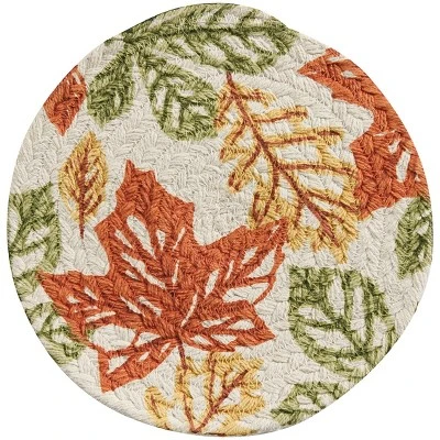 Park Designs Fall Leaves Printed Braided Trivet Set 8" 6 Park Designs Fall Leaves Printed Braided Trivet Set 8" - Image 4