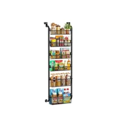Over The Door Organizer, Pantry Organizer Rack, Metal Over Door Hanging Organizer With Adjustable Baskets For Home Kitchen 4/6 Layers Black -Target KitchenAid GUEST 98808755 8aa9 46cb 8a27 2060653201be