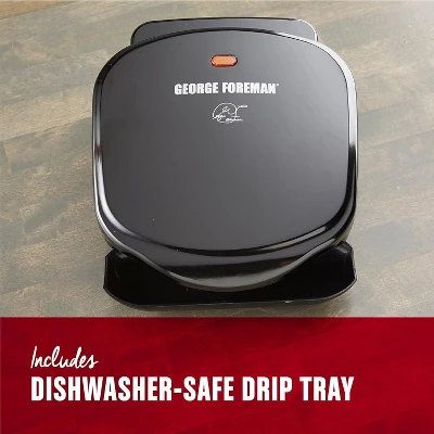 George Foreman GR10B 2-Serving Classic Plate Electric Indoor Grill And Panini Press, Black 5 George Foreman GR10B 2-Serving Classic Plate Electric Indoor Grill And Panini Press, Black - Image 3