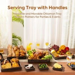 Attop Serving Tray With Handles,Square Large Serving Platters For Home Decor,Ottoman,Bed,Kitchen,Bathroom, Breakfast,Bar -Target KitchenAid GUEST 993bf8dc 8249 4d8a b20d b560028fa92b