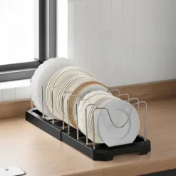 Fortune Candy Retractable Cabinet Organizer Rack, Pot Lid Holder With 6 Adjustable Dividers For Cutting Boards, Pans, And Kitchen Storage -Target KitchenAid GUEST 99637680 9f30 468a 8032 759a086f7a98