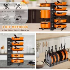 Pot Organizer Rack 8 Tiers Pots And Pans Organizer, Pot Lid Organizer For Kitchen Cabinet Cookware Organizers And Storage,Upgraded -Target KitchenAid GUEST 9974a500 e594 46fb b14e 05f93812e04f