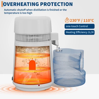 Distilled Water Machine 1 Gallon 4L Home Desktop Water Distiller Purifier Water Purification Filter Electric Water Distiller Countertop 9 Distilled Water Machine 1 Gallon 4L Home Desktop Water Distiller Purifier Water Purification Filter Electric Water Distiller Countertop - Image 7