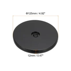 Unique Bargains High-strength Plastic 360-degree Rotating Durable Smooth Rotation Black Swivel Turntable 1 Pc