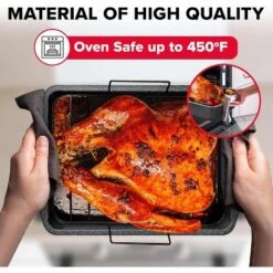 BAKKEN Nonstick Turkey Roasting Pan With Rack – 17 X 13 Inch, Large Heavy-Duty Carbon Steel Roasting Pan, Oven Safe Up To 450°F, Gray Marble 13 BAKKEN Nonstick Turkey Roasting Pan With Rack – 17 X 13 Inch, Large Heavy-Duty Carbon Steel Roasting Pan, Oven Safe Up To 450°F, Gray Marble -Target KitchenAid GUEST 9b004931 9591 4034 a762 abed7ab701c8