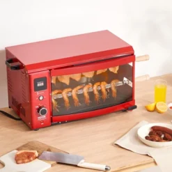 VEVOR Shawarma Grill Machine, 2 Strings Of Barbecue Capacity, Chicken Shawarma Cooker Machine, Electric Broiler Gyro Rotisserie Oven Doner Kebab