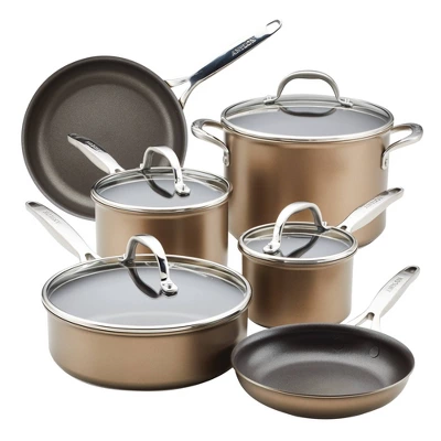 Anolon Ascend 10pc Nonstick Hard Anodized Cookware Set Bronze: Lifetime Warranty, Dishwasher-Safe, Gas & Electric Compatible 12 Anolon Ascend 10pc Nonstick Hard Anodized Cookware Set Bronze: Lifetime Warranty, Dishwasher-Safe, Gas & Electric Compatible - Image 10