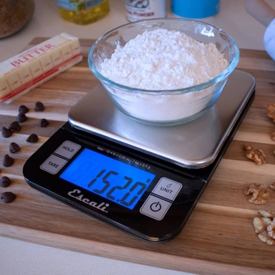 Escali Nutro Digital Scale Black: Stainless Steel Kitchen & Food Scale With Backlit Display, 15 Lb Capacity, Battery Included 5 Escali Nutro Digital Scale Black: Stainless Steel Kitchen & Food Scale With Backlit Display, 15 Lb Capacity, Battery Included - Image 3