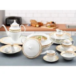 Lorren Home Trends Porcelain 4.25 Qt. Souptureen W/Lid Isabella -Target KitchenAid GUEST 9bce7f80 7bfc 4a97 a4fd 018c25623f1c