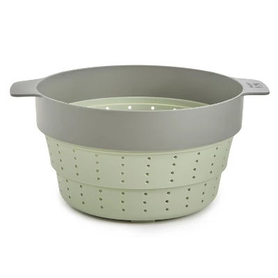 BergHOFF Balance Non-stick Silicone Collapsible Steamer Basket & Strainer 10", Recycled Material, Sage 11 BergHOFF Balance Non-stick Silicone Collapsible Steamer Basket & Strainer 10", Recycled Material, Sage - Image 9