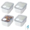 IDesign Small Canister With Removable Pour Cap - Set Of 4 - White