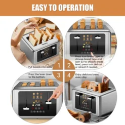WHALL ULTRA Toaster 4 Slice,Touchscreen Bread Toaster, Stainless Steel 4 Slice Toaster,Bagel Toasters, Smart Toasters -Target KitchenAid GUEST 9c91c4c3 a4bd 4eb8 a916 fc620dbc2c67