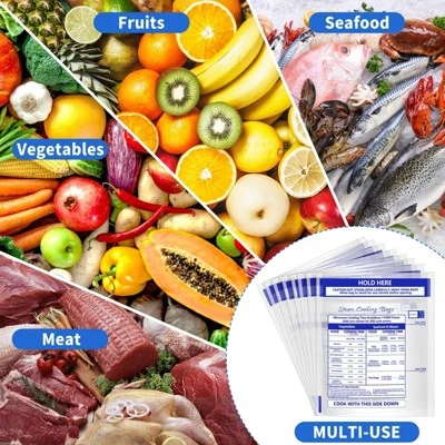 Itopfox 12 Pcs Reusable Microwave Steamer Cooking Bags For Vegetables Potatoes Meat, Perfect For Healthy Steam Cooking, Preserves Nutrients 6 Itopfox 12 Pcs Reusable Microwave Steamer Cooking Bags For Vegetables Potatoes Meat, Perfect For Healthy Steam Cooking, Preserves Nutrients - Image 4