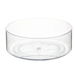 IDesign Divided 9.5-inch Lazy Susan For Kitchen Storage - Clear/White