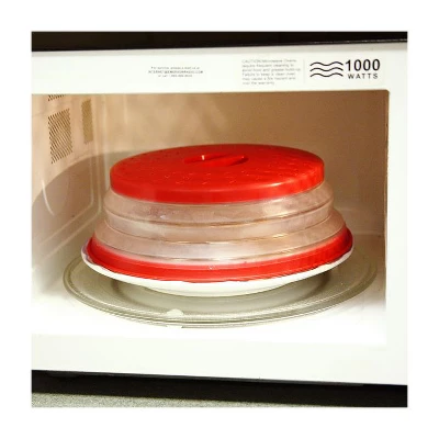 Norpro Knockdown Collapsible Microwave Food Cover, Red/Clear 5 Norpro Knockdown Collapsible Microwave Food Cover, Red/Clear - Image 3