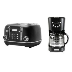 Haden Heritage 4 Slice Wide Slot Stainless Steel Toaster Bundled With 12 Cup Programmable Drip Coffee Maker Coffee Machine, Black & Chrome -Target KitchenAid GUEST 9d1891f5 7955 4f1b a6f6 151a334e37c0