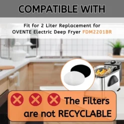 Nispira FDM2201BR Charcoal Oil Vapor Air Fryer Replacement Filters For OVENTE 2 Liter Electric Deep Fryer, 6 Packs 9 Nispira FDM2201BR Charcoal Oil Vapor Air Fryer Replacement Filters For OVENTE 2 Liter Electric Deep Fryer, 6 Packs -Target KitchenAid GUEST 9d7d5813 3c26 4085 848a 7676cec480f6