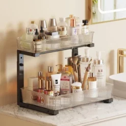 FURNIinspire 2 Pack Under Sink Organizer Pull Out Cabinet Organizer Acrylic Under Sink Storage Shelf For Kitchen Bathroom, Black, 15.6"*10.61"*5.1" -Target KitchenAid GUEST 9d829e79 926e 4f12 9c45 0f50b022e1df