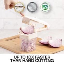 NutriChopper Handheld Vegetable And Fruit Chopper With 4 Stainless Steel Blades & Catch Container -Target KitchenAid GUEST 9de56e94 5b6e 46a7 af96 1353b7efb623