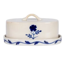 Storied Home Hand-Painted Stoneware Butter Dish With Flower, Blue And White -Target KitchenAid GUEST 9df4326a 4a92 4a89 93a3 3a822fc85afa