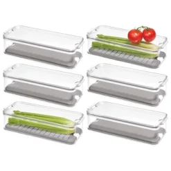 IDesign Set Of 6 Fridge Produce Bins With Drainage Tray - Clear/Gray 17 IDesign Set Of 6 Fridge Produce Bins With Drainage Tray - Clear/Gray -Target KitchenAid GUEST 9df8ec36 85ea 49ff a577 93a46571b621