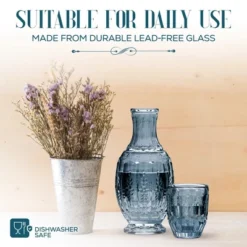 Elle Décor Vintage Night Bedside 33 Oz. Water Carafe With Tumbler, 2-Piece Set, Elegant Pitcher And Matching Drinking Glass Doubles As Lid -Target KitchenAid GUEST 9e4ebdaf fa9a 4917 810a d114d22e258c