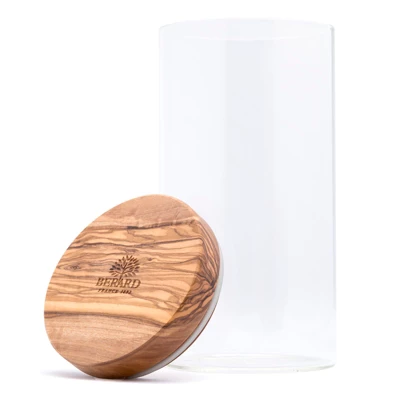 Berard Glass Storage Jar With Olive Wood Lid, 30-ounce 5 Berard Glass Storage Jar With Olive Wood Lid, 30-ounce - Image 3