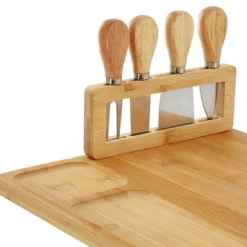 MegaChef Bamboo Charcuterie And Cheese Board With Knife Stand Attachment And 4 Piece Knife Set -Target KitchenAid GUEST 9e9c26ae c96c 47d5 bcc6 06ecd68fb20c