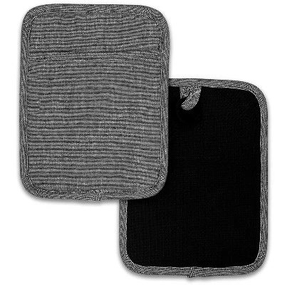 Home Mart Goods Black Heat Resistant Thick Soft Quilted Lining Kitchen Oven Pot Holders With Neoprene And Cotton Non-slip - 2 Pack 6 Home Mart Goods Black Heat Resistant Thick Soft Quilted Lining Kitchen Oven Pot Holders With Neoprene And Cotton Non-slip - 2 Pack - Image 4